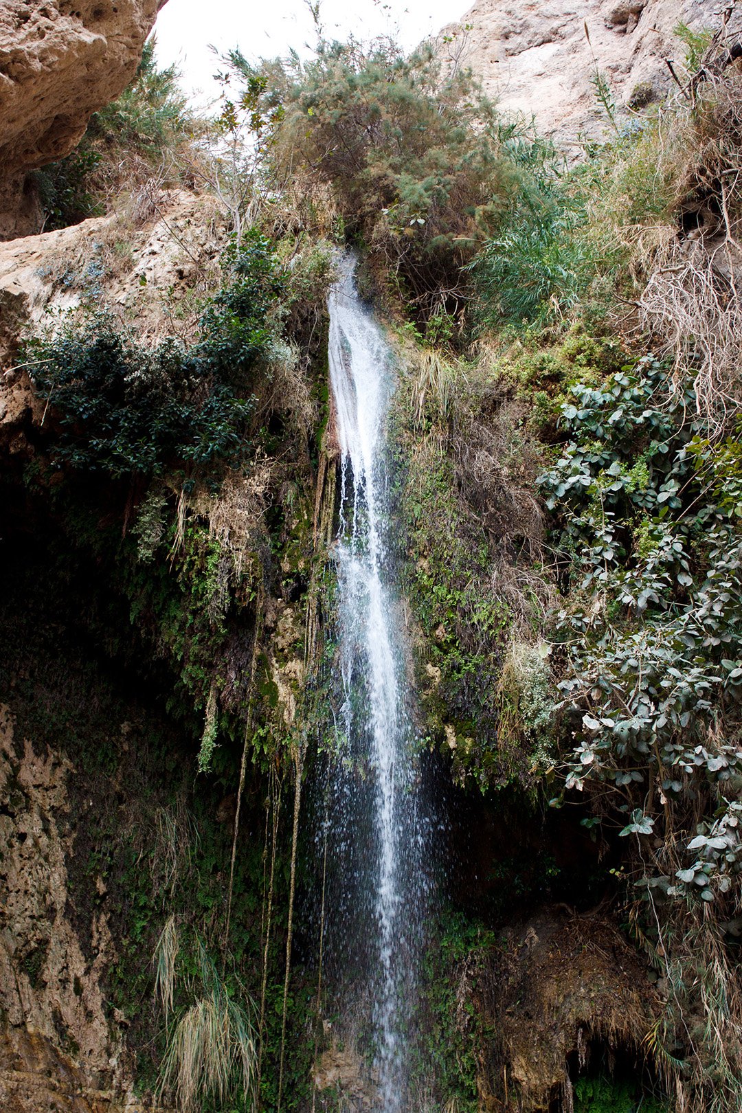 Водопад в Заповеднике Ein Gedi в Израиле
