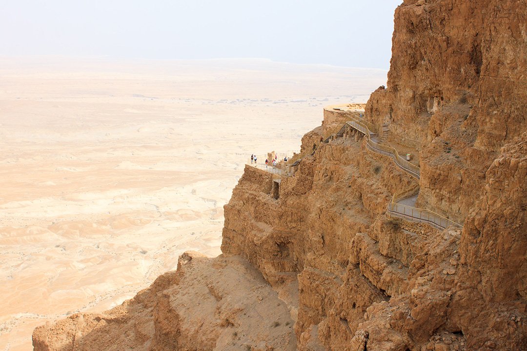 Вид с горы Масада в Израиле